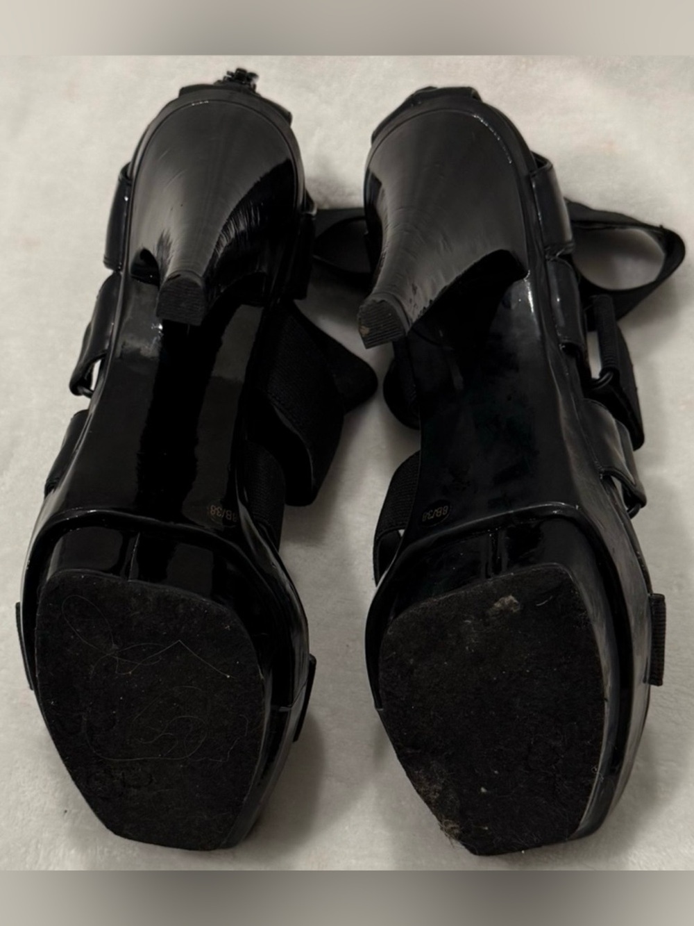 Jessica Simpson JS-Kale Black Elastic Strappy Platform Heels - Picture 10 of 14